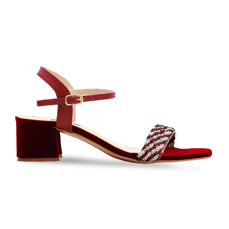 Maroon Fancy Sandal FN5829