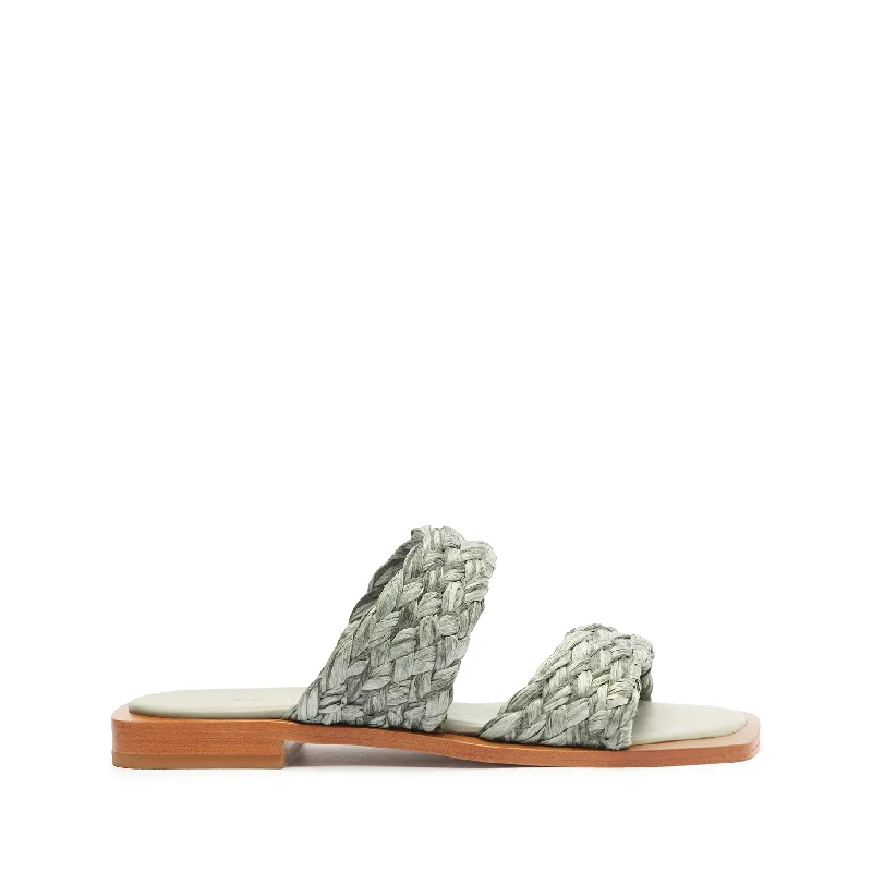 Amani Straw Flat Sandal