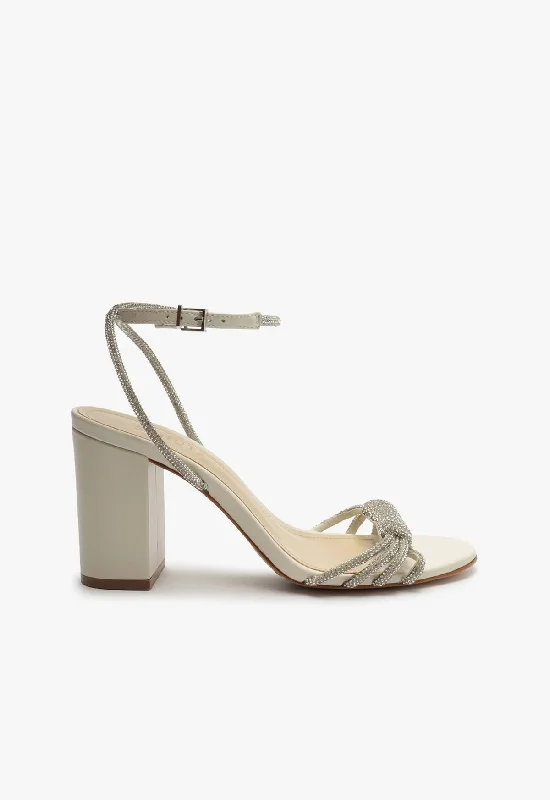 Jewell Block Nappa Leather Sandal