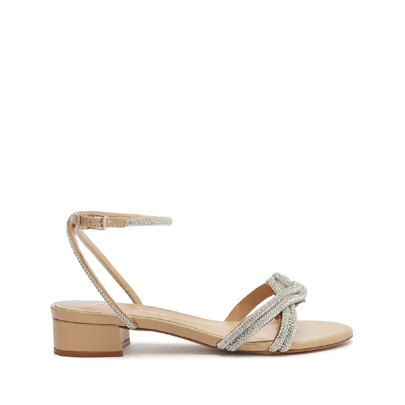 Jocelyn Low Block Leather Sandal