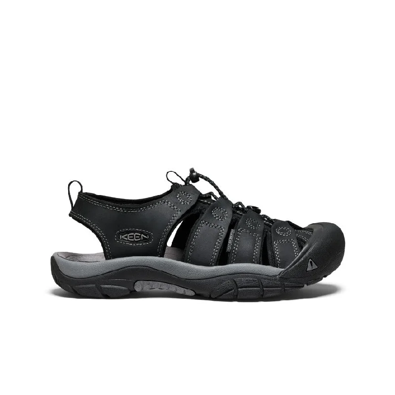 Men's Newport Leather Sandal  |  Black/Steel Grey