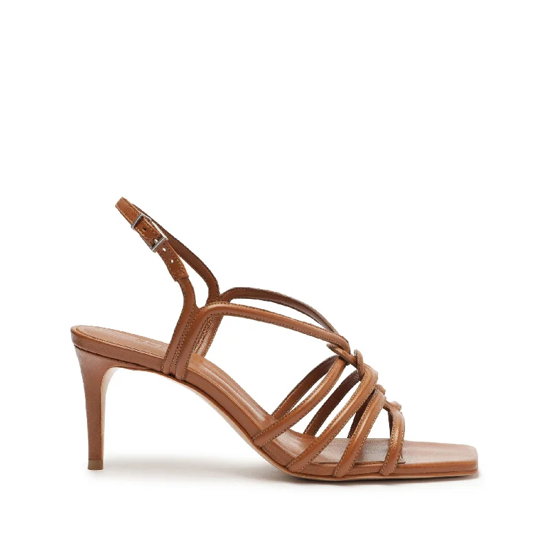 Octavia Mid Calf Leather Sandal