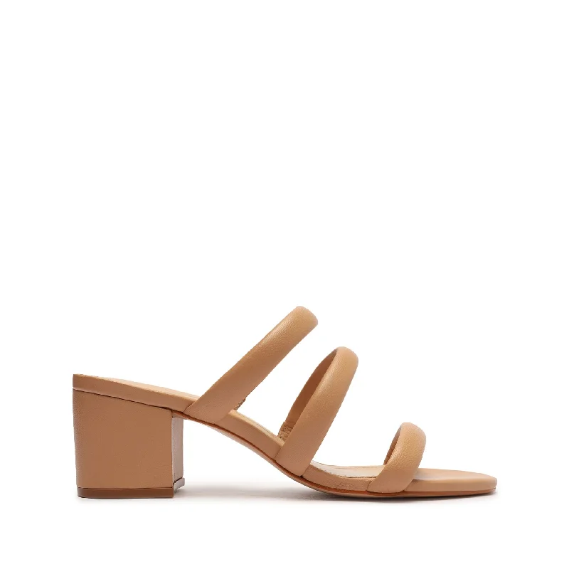 Olly Mid Block Nappa Leather Sandal