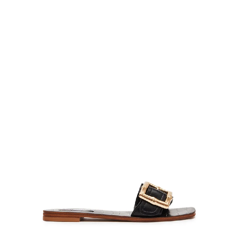 Farrah Sandal BLACK LEATHER